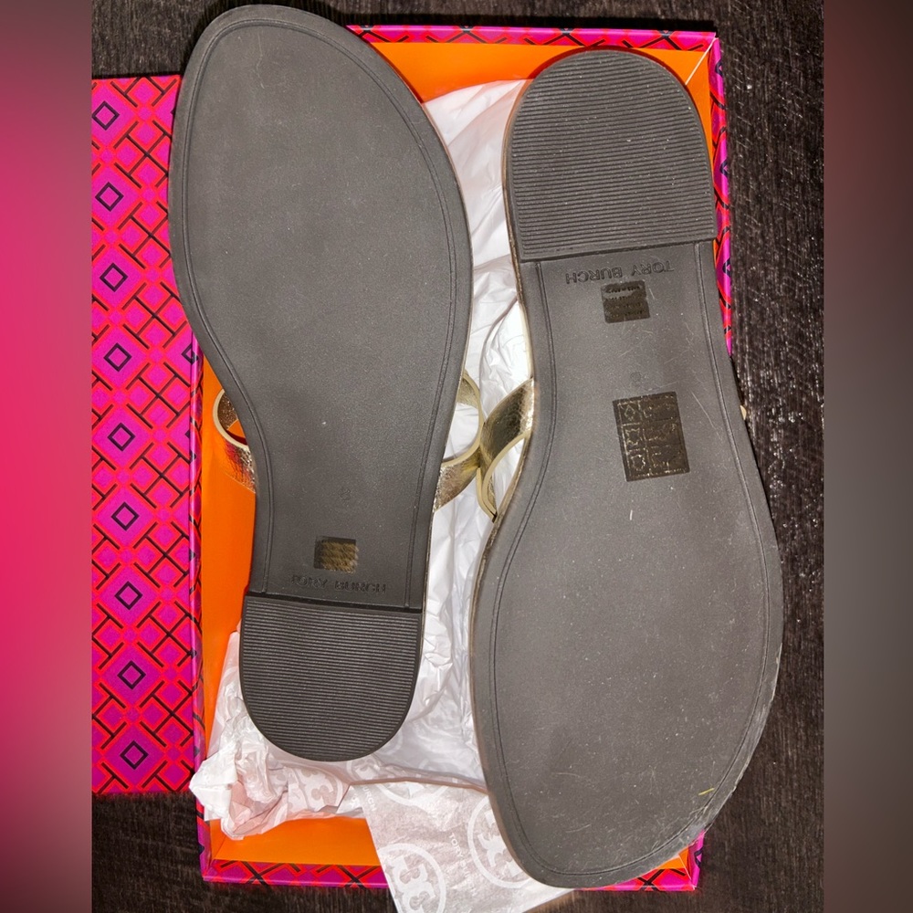 Tory Burch sandals size 8- color Spark Gold - Picture 6 of 9